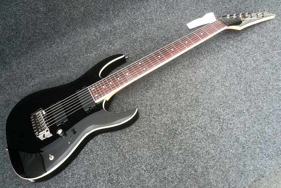 IBANEZ RGA7BK 7 STRING ELECTRIC GUITAR with ARCH TOP mahogany body